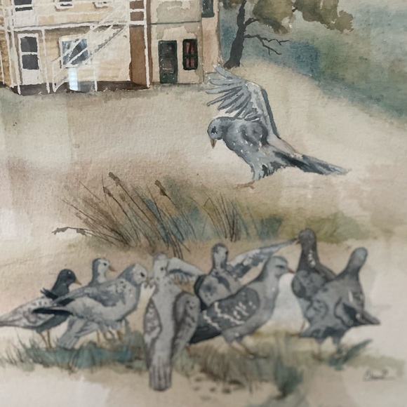 Large Original Watercolor Streetscape - Picture 5 of 7